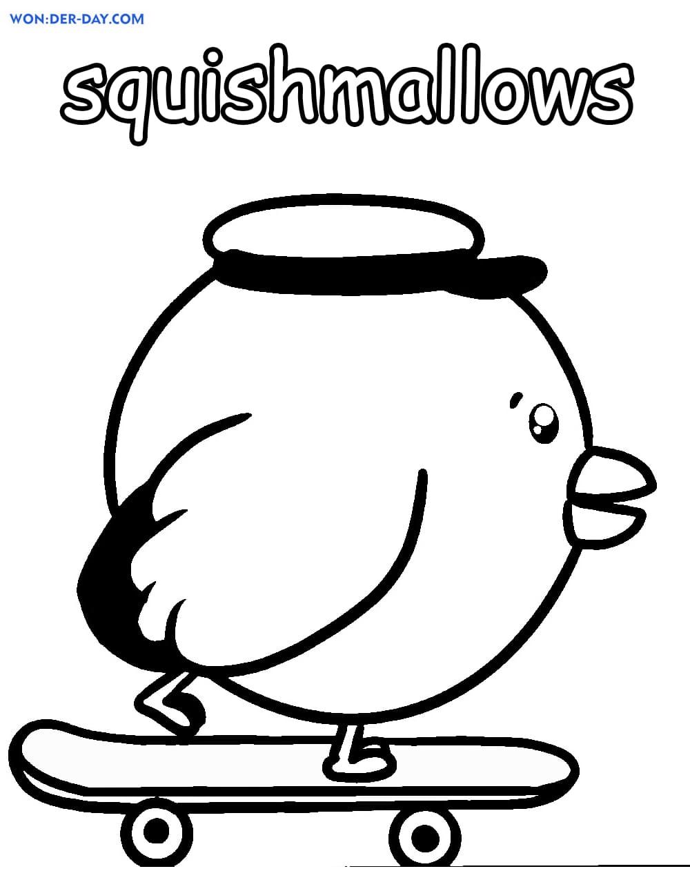 Çocuklar İçin Squishmallows Boyama Sayfaları 