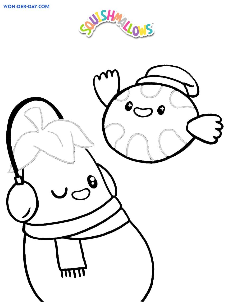Çocuklar İçin Squishmallows Boyama Sayfaları 