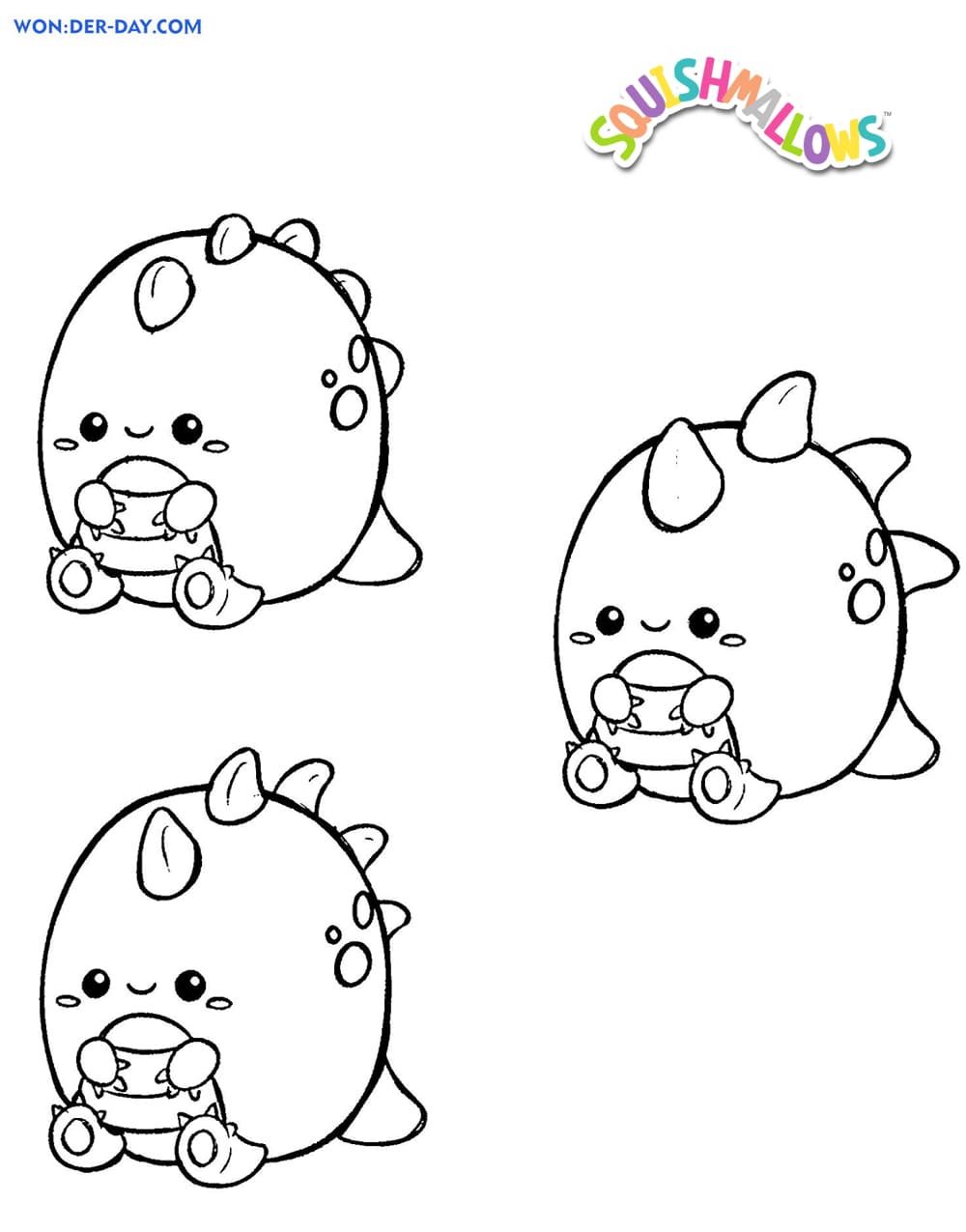 Çocuklar İçin Squishmallows Boyama Sayfaları 