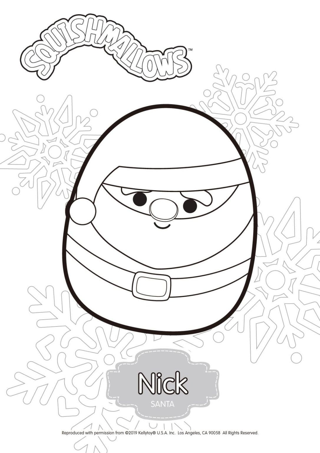 Çocuklar İçin Squishmallows Boyama Sayfaları 
