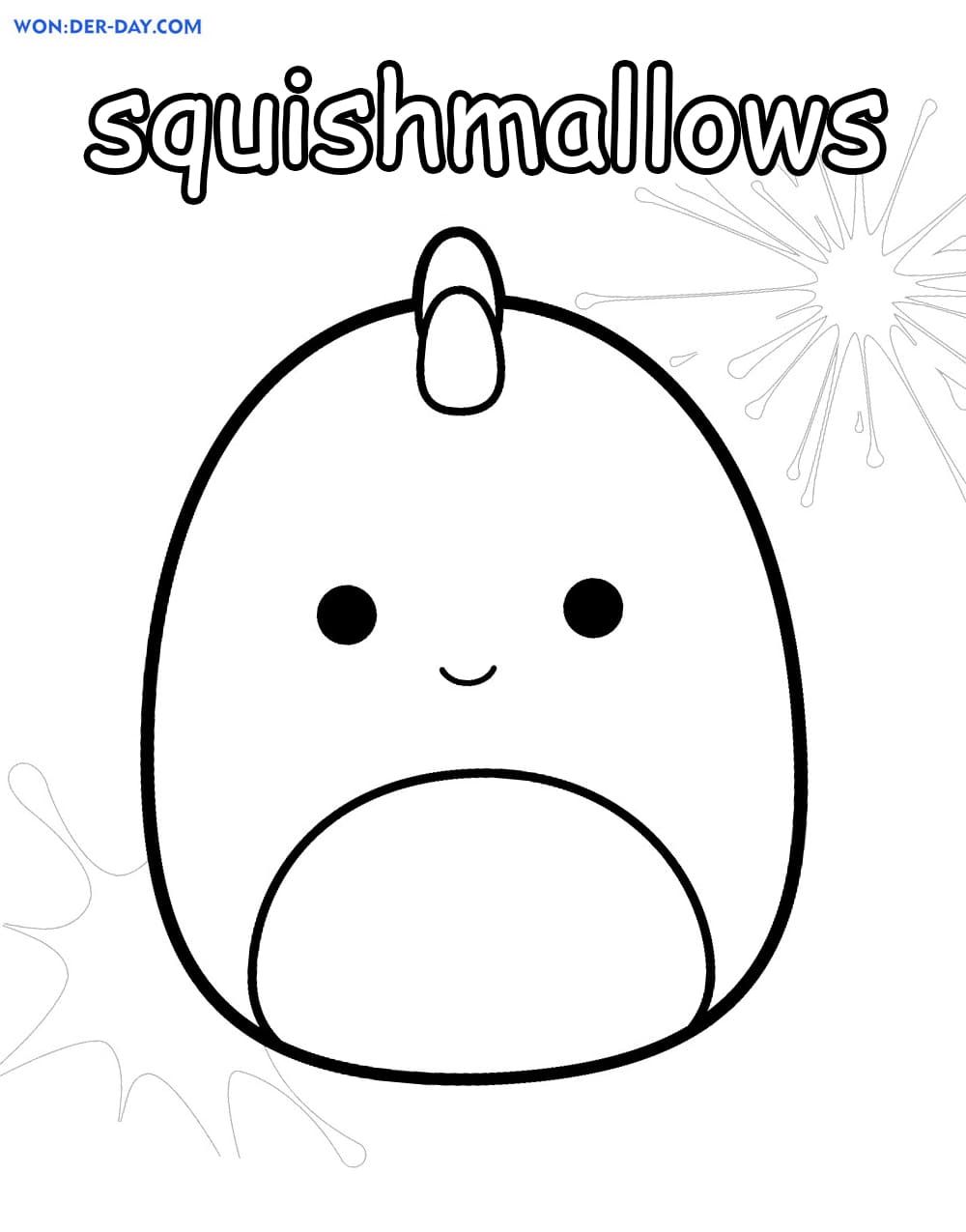 Çocuklar İçin Squishmallows Boyama Sayfaları 