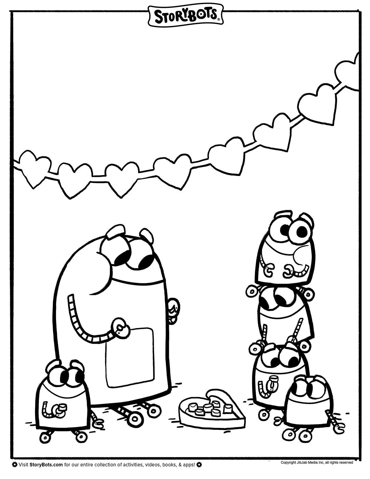 Çocuklar İçin Storybot'lar Boyama Sayfaları 