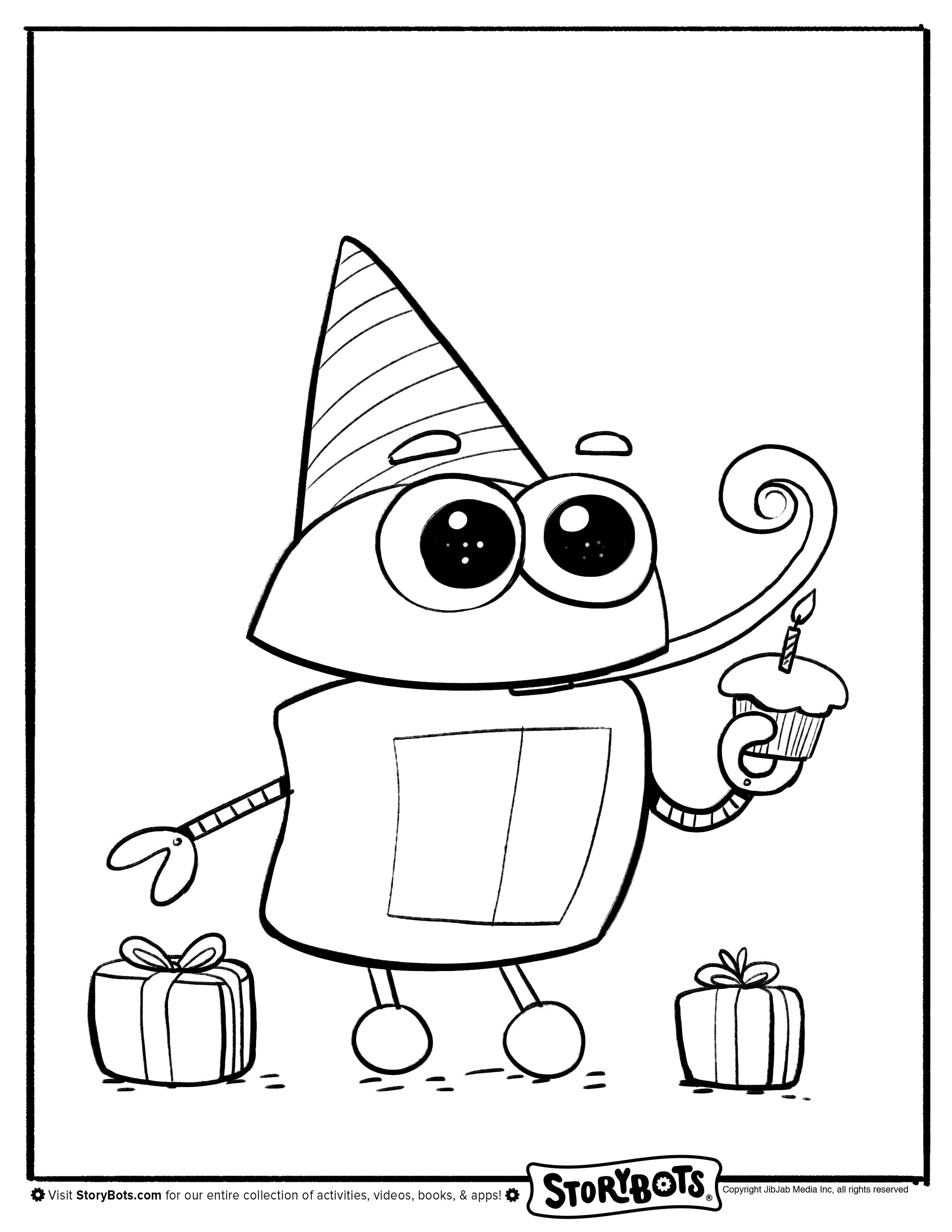 Çocuklar İçin Storybot'lar Boyama Sayfaları 