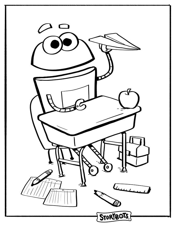 Çocuklar İçin Storybot'lar Boyama Sayfaları 