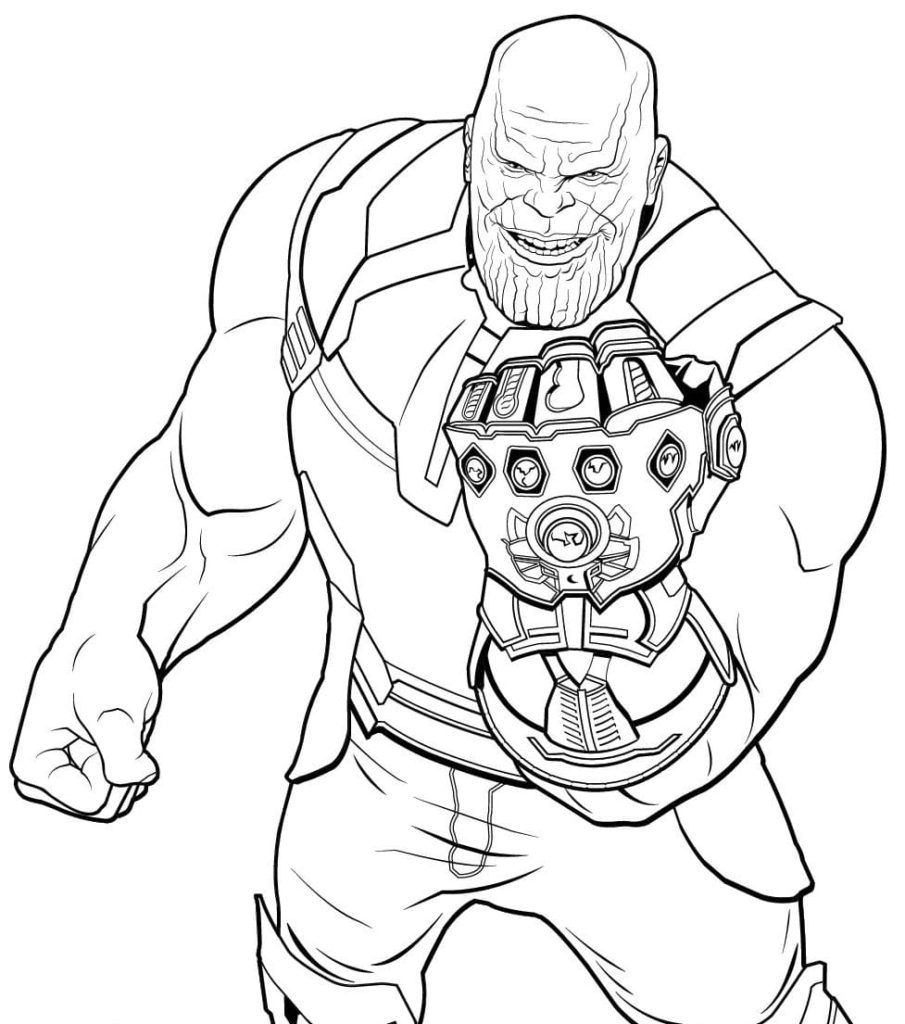 Çocuklar İçin Thanos Boyama Sayfaları 