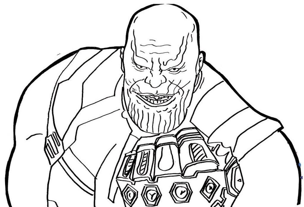 Çocuklar İçin Thanos Boyama Sayfaları 