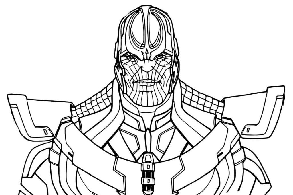 Çocuklar İçin Thanos Boyama Sayfaları 