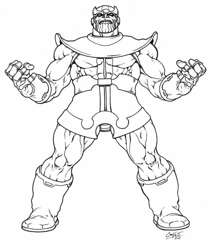 Çocuklar İçin Thanos Boyama Sayfaları 