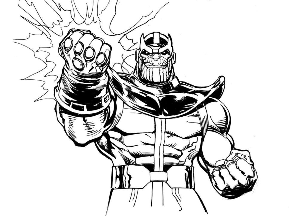 Çocuklar İçin Thanos Boyama Sayfaları 