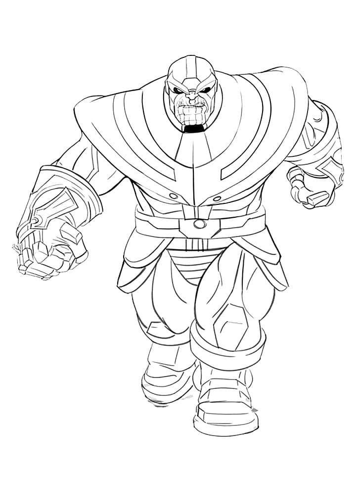Çocuklar İçin Thanos Boyama Sayfaları 