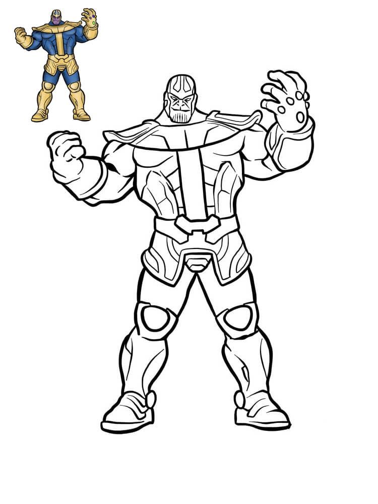 Çocuklar İçin Thanos Boyama Sayfaları 