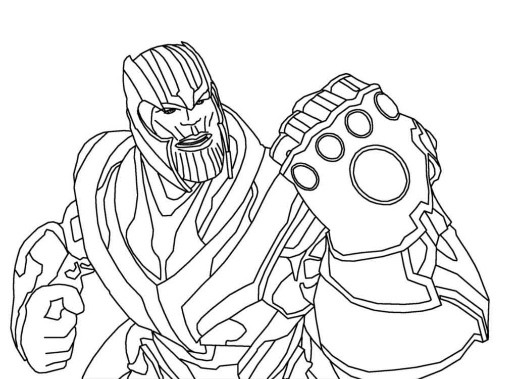 Çocuklar İçin Thanos Boyama Sayfaları 
