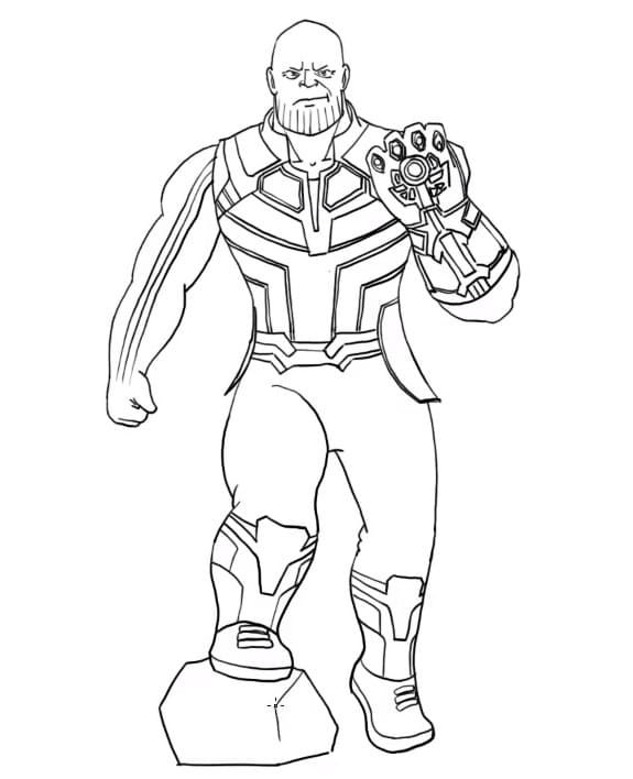 Çocuklar İçin Thanos Boyama Sayfaları 