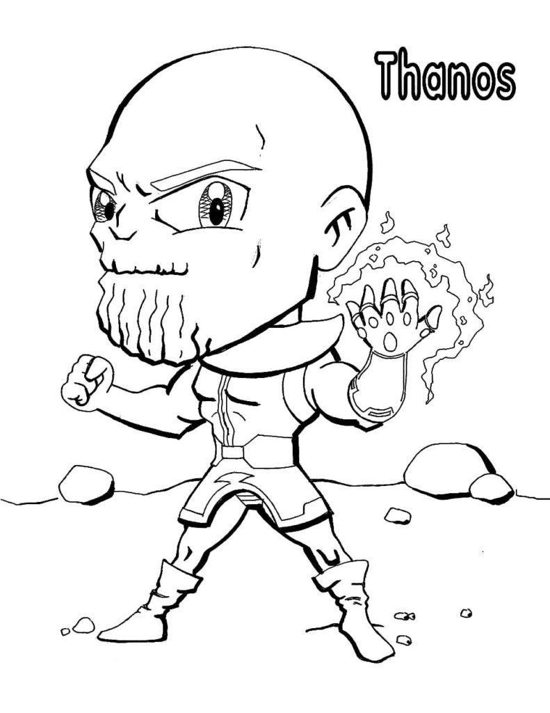 Çocuklar İçin Thanos Boyama Sayfaları 