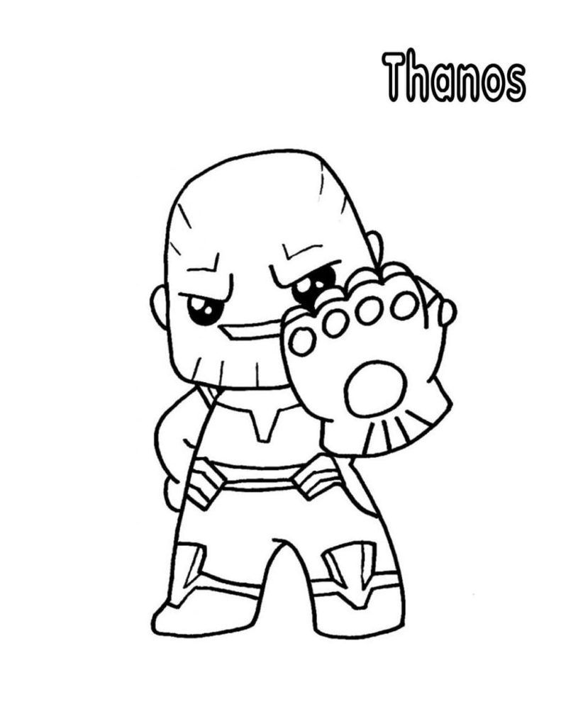Çocuklar İçin Thanos Boyama Sayfaları 