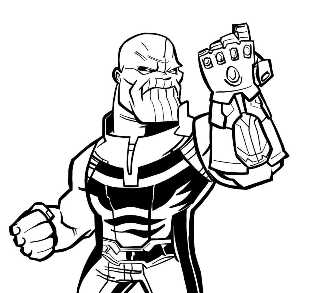 Çocuklar İçin Thanos Boyama Sayfaları 