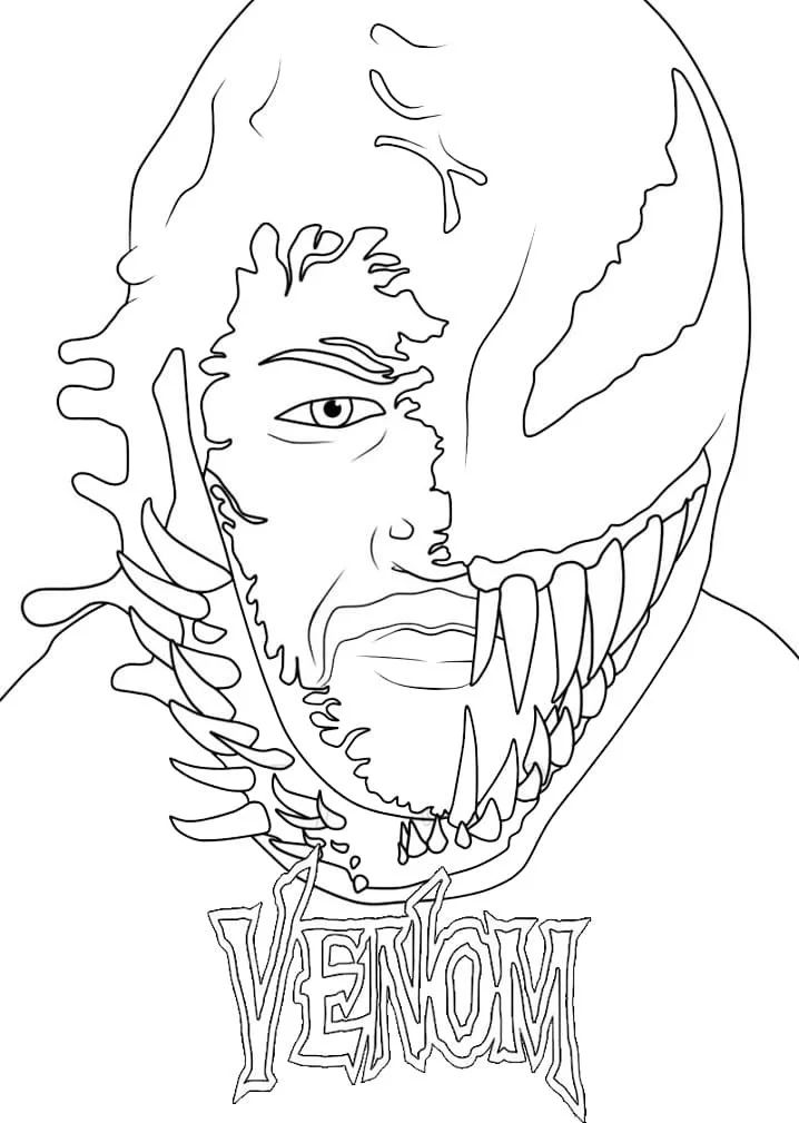 Çocuklar İçin Venom Boyama Sayfaları 