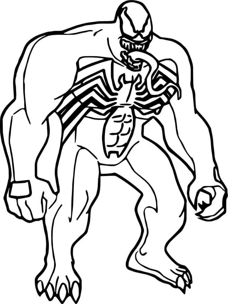 Çocuklar İçin Venom Boyama Sayfaları 