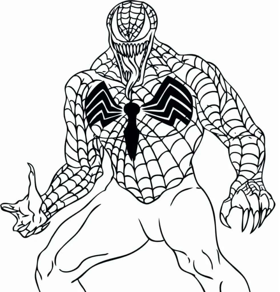 Çocuklar İçin Venom Boyama Sayfaları 