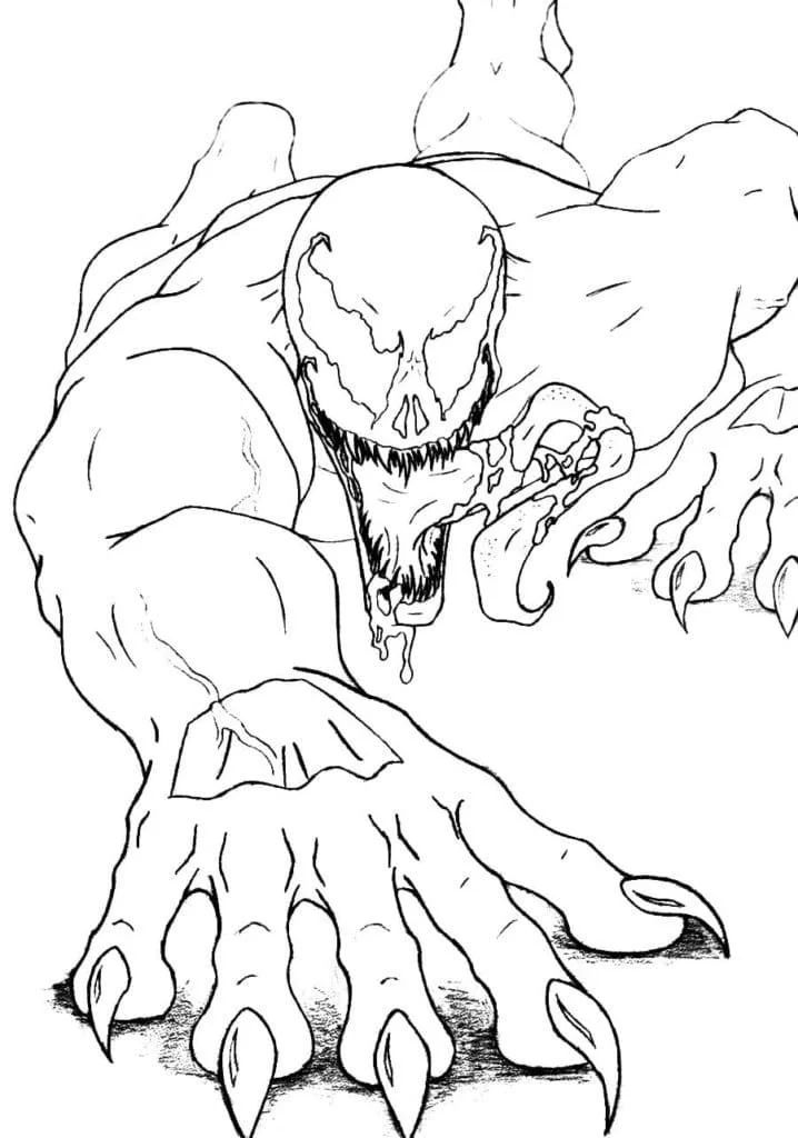 Çocuklar İçin Venom Boyama Sayfaları 