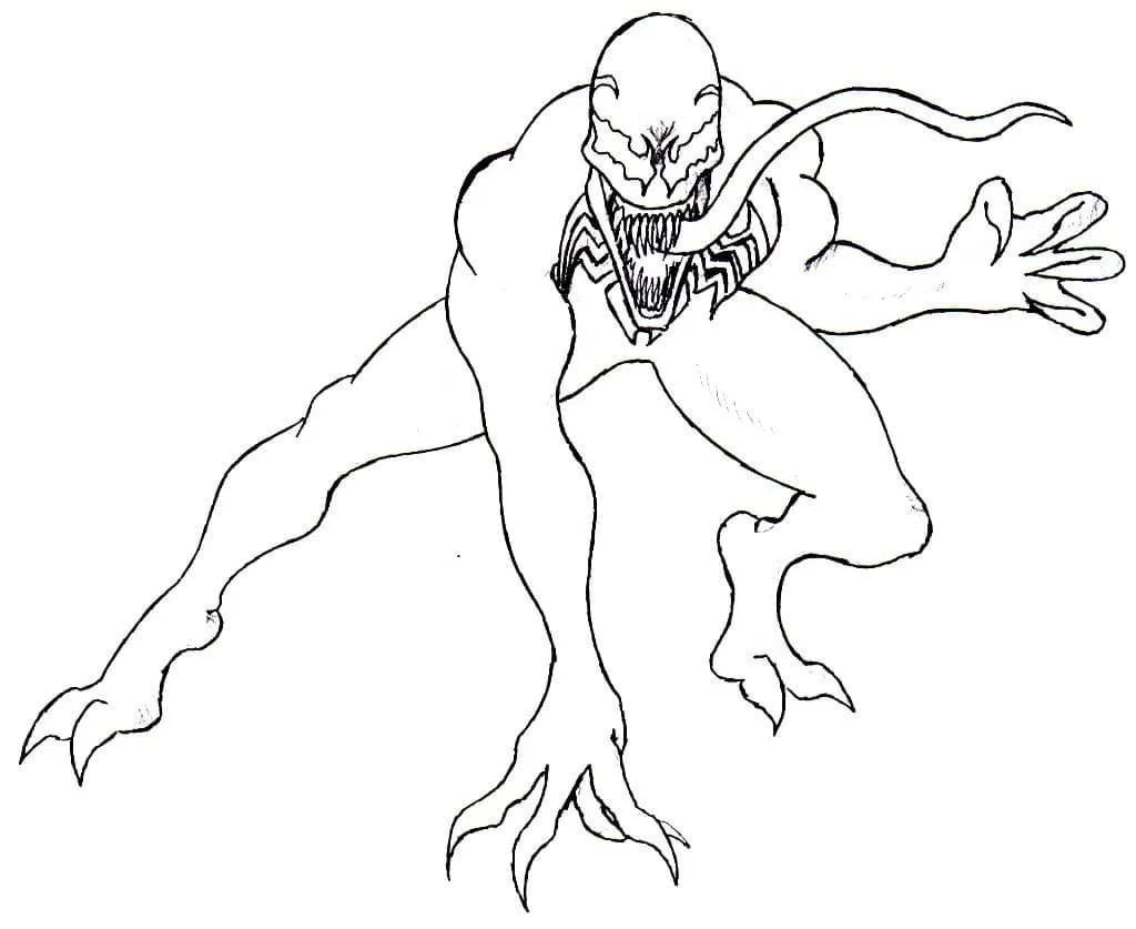 Çocuklar İçin Venom Boyama Sayfaları 