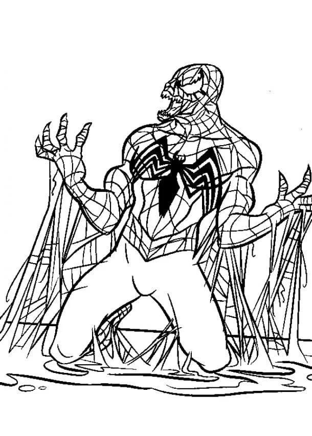 Çocuklar İçin Venom Boyama Sayfaları 