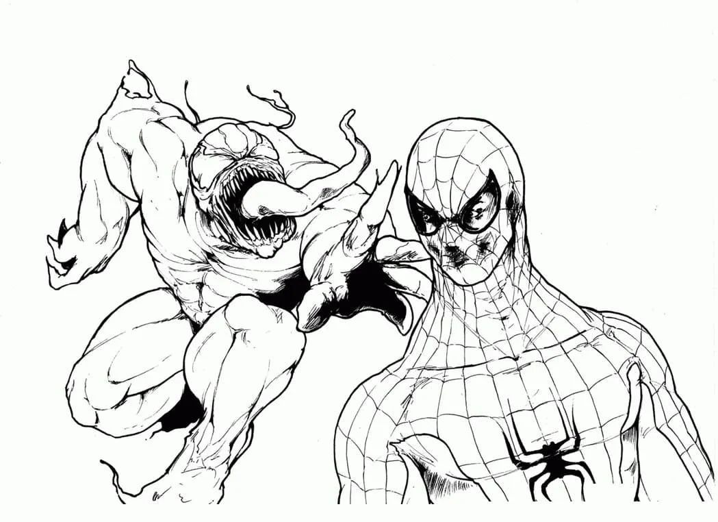 Çocuklar İçin Venom Boyama Sayfaları 