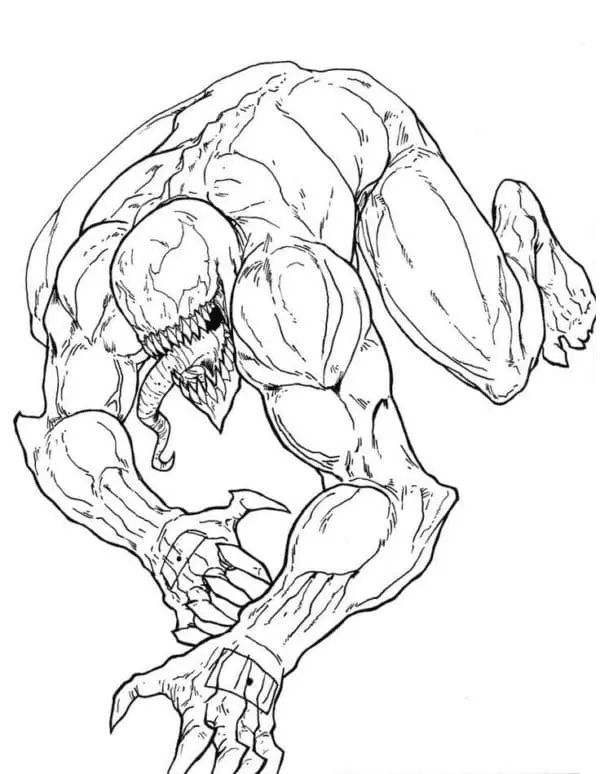 Çocuklar İçin Venom Boyama Sayfaları 