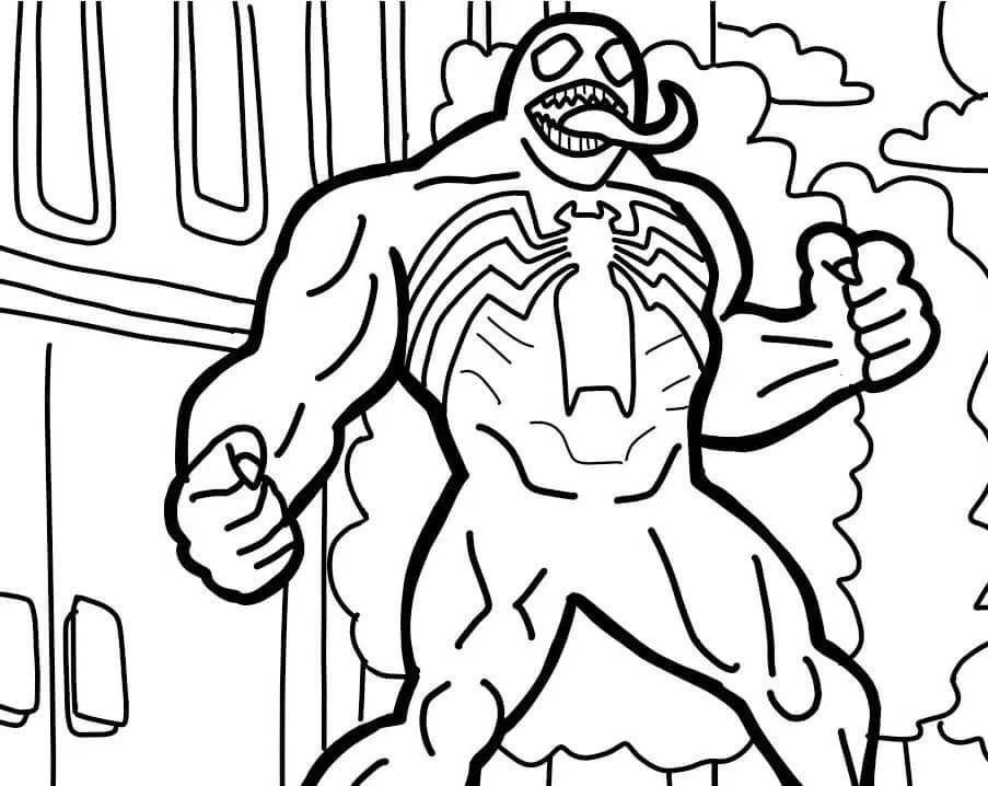 Çocuklar İçin Venom Boyama Sayfaları 