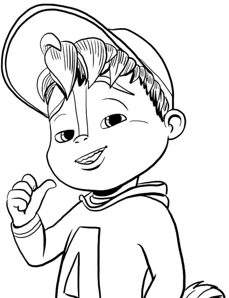 Çocuklar İçin Alvin ve  Sincaplar Boyama Sayfaları 