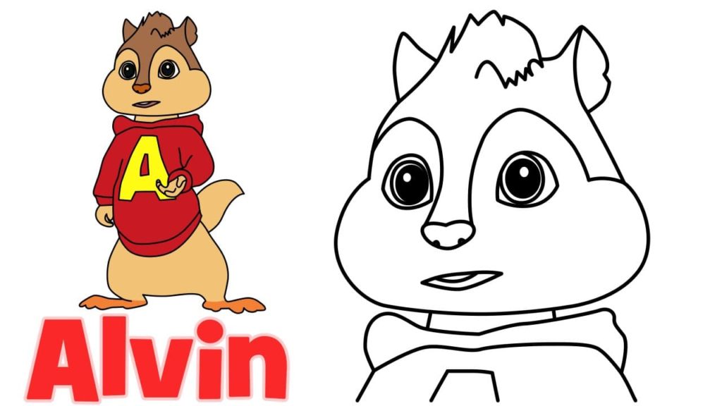 Çocuklar İçin Alvin ve  Sincaplar Boyama Sayfaları 