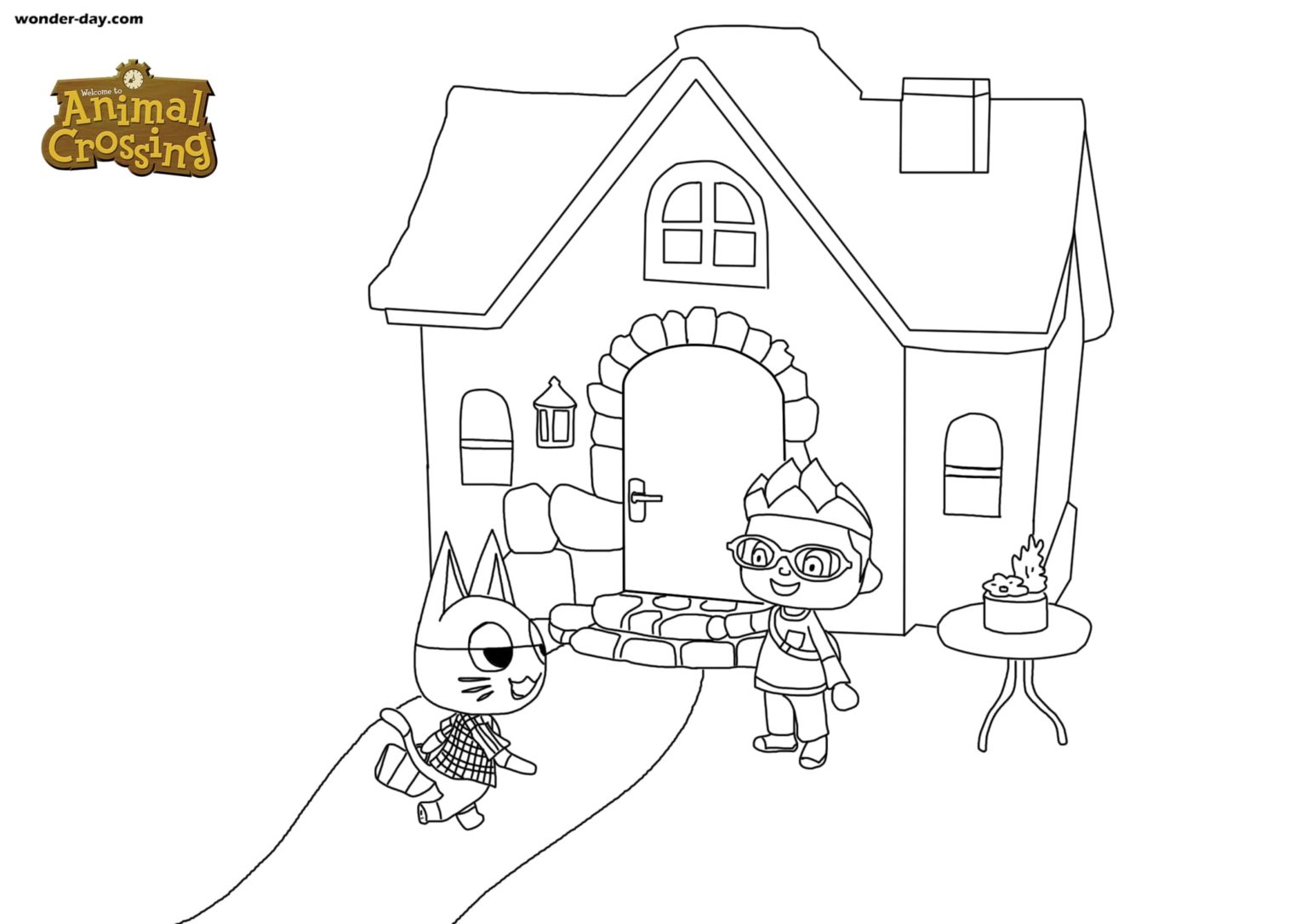 Çocuklar İçin Animal Crossing Boyama Sayfaları 