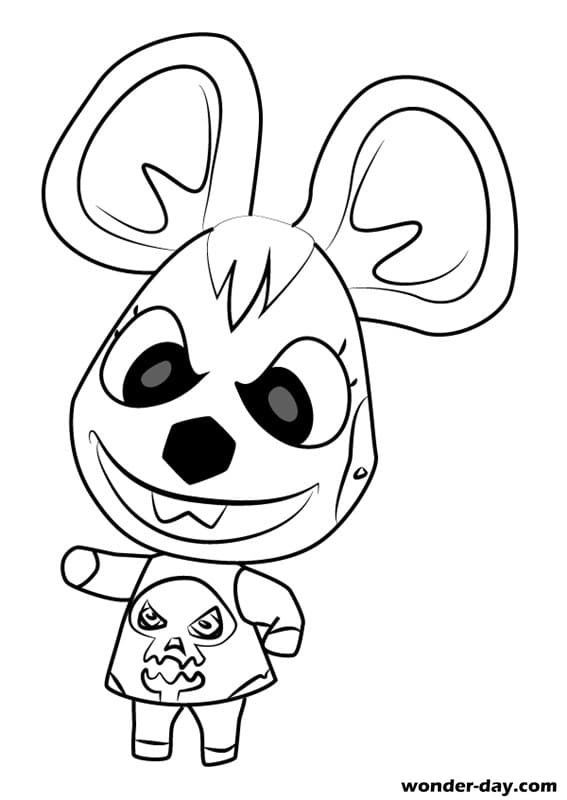 Çocuklar İçin Animal Crossing Boyama Sayfaları 