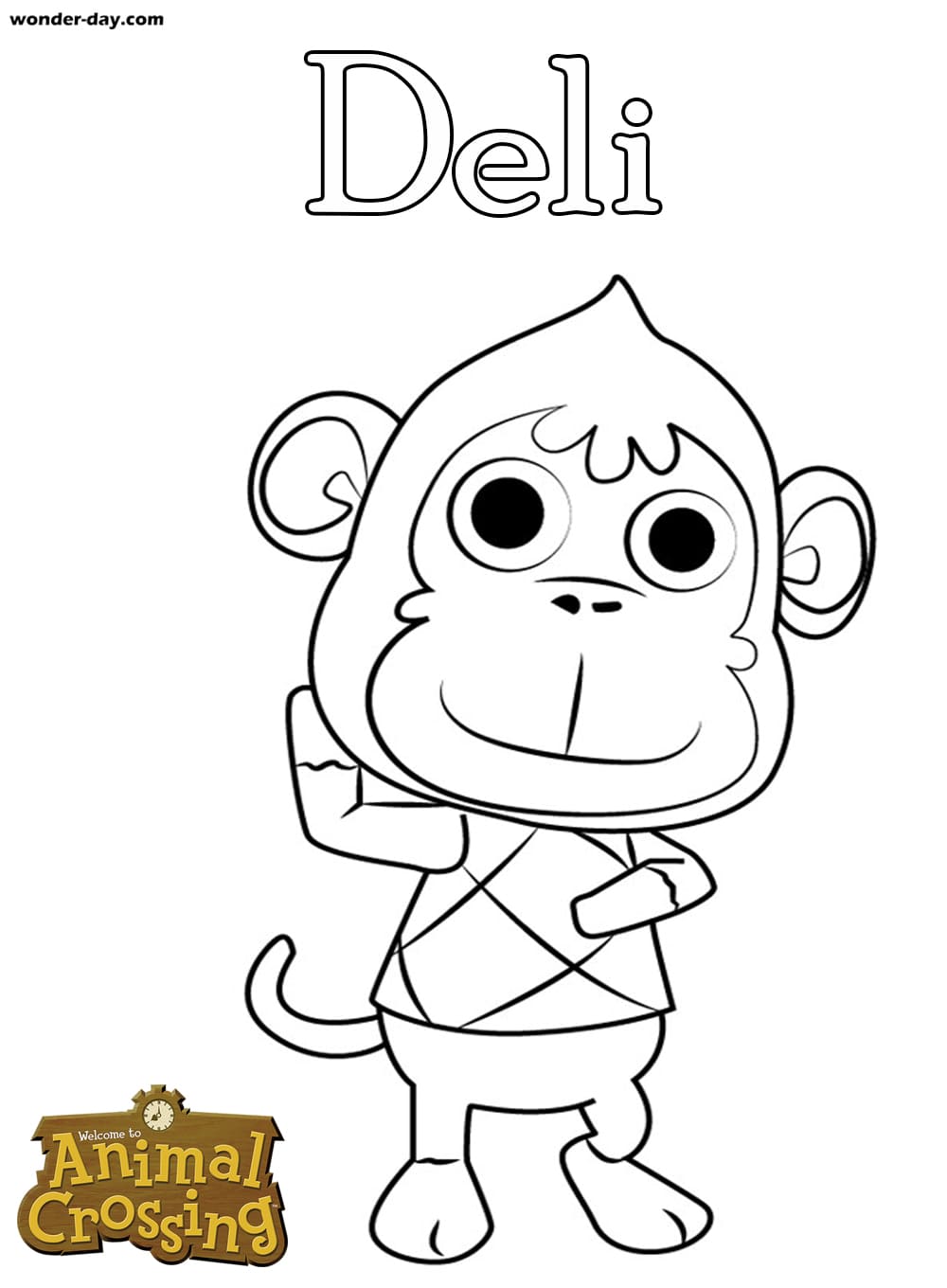 Çocuklar İçin Animal Crossing Boyama Sayfaları 