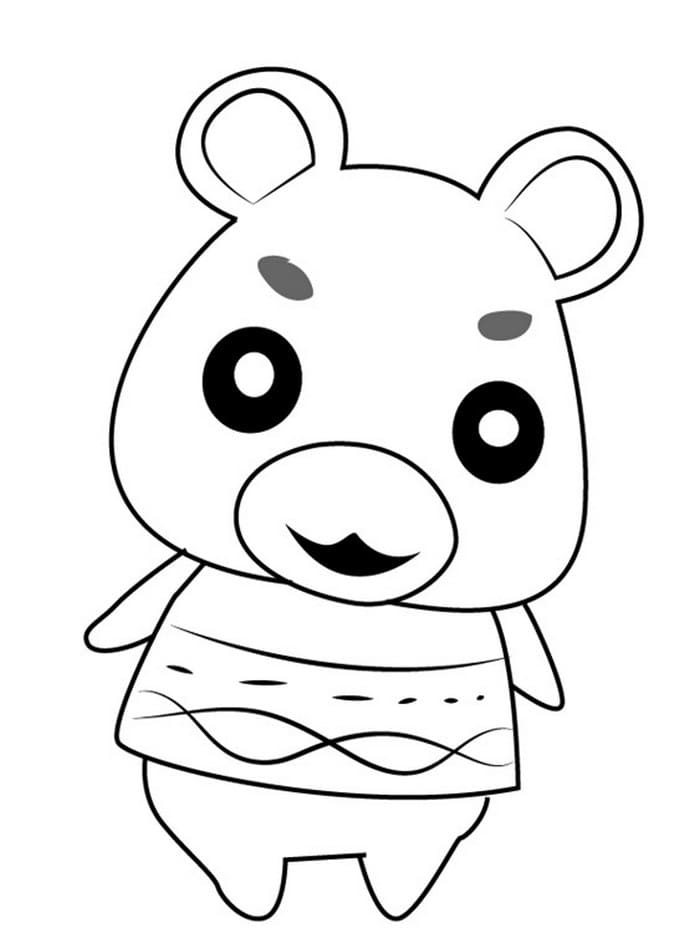 Çocuklar İçin Animal Crossing Boyama Sayfaları 