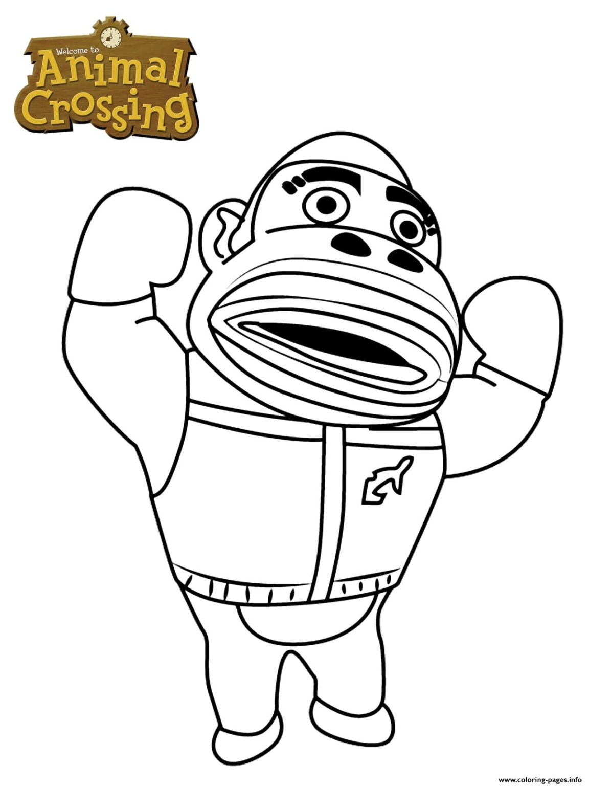 Çocuklar İçin Animal Crossing Boyama Sayfaları 