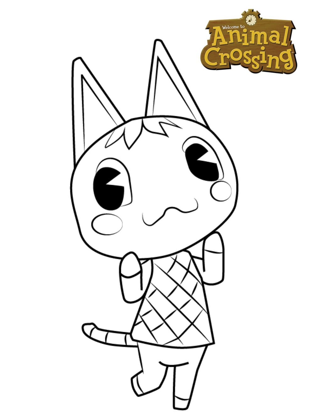 Çocuklar İçin Animal Crossing Boyama Sayfaları 