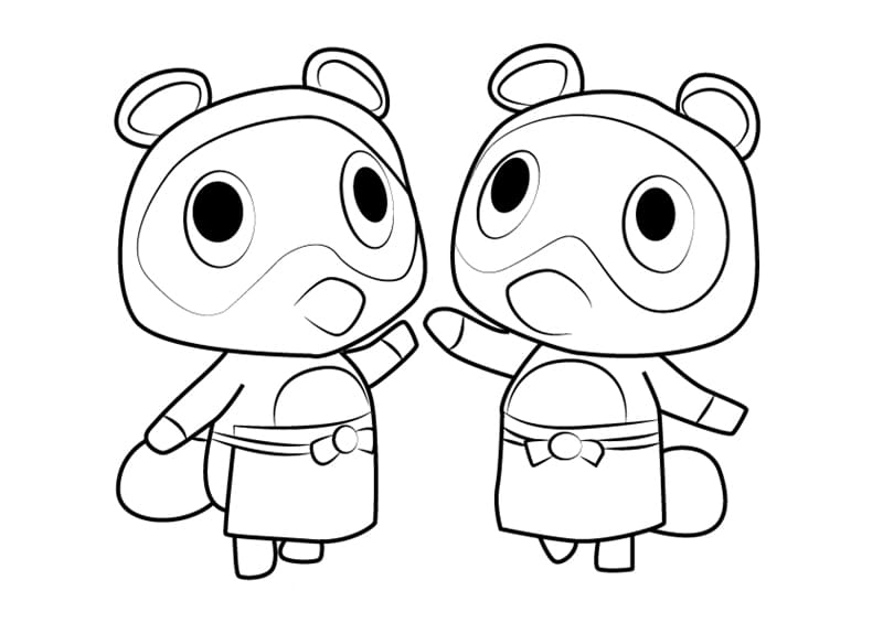 Çocuklar İçin Animal Crossing Boyama Sayfaları 