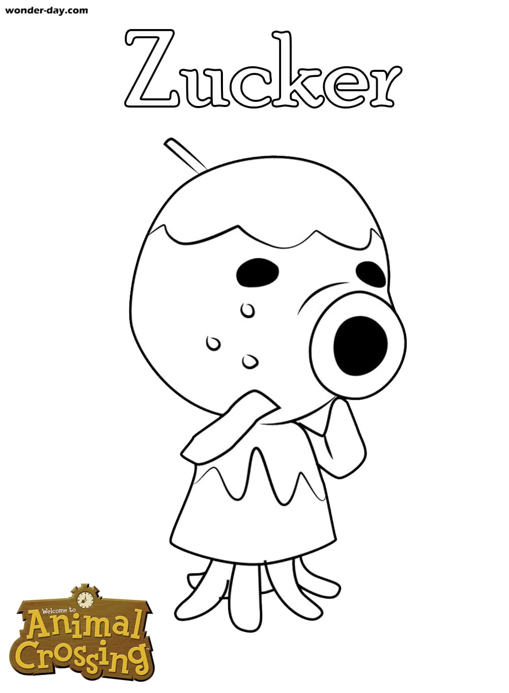 Çocuklar İçin Animal Crossing Boyama Sayfaları 