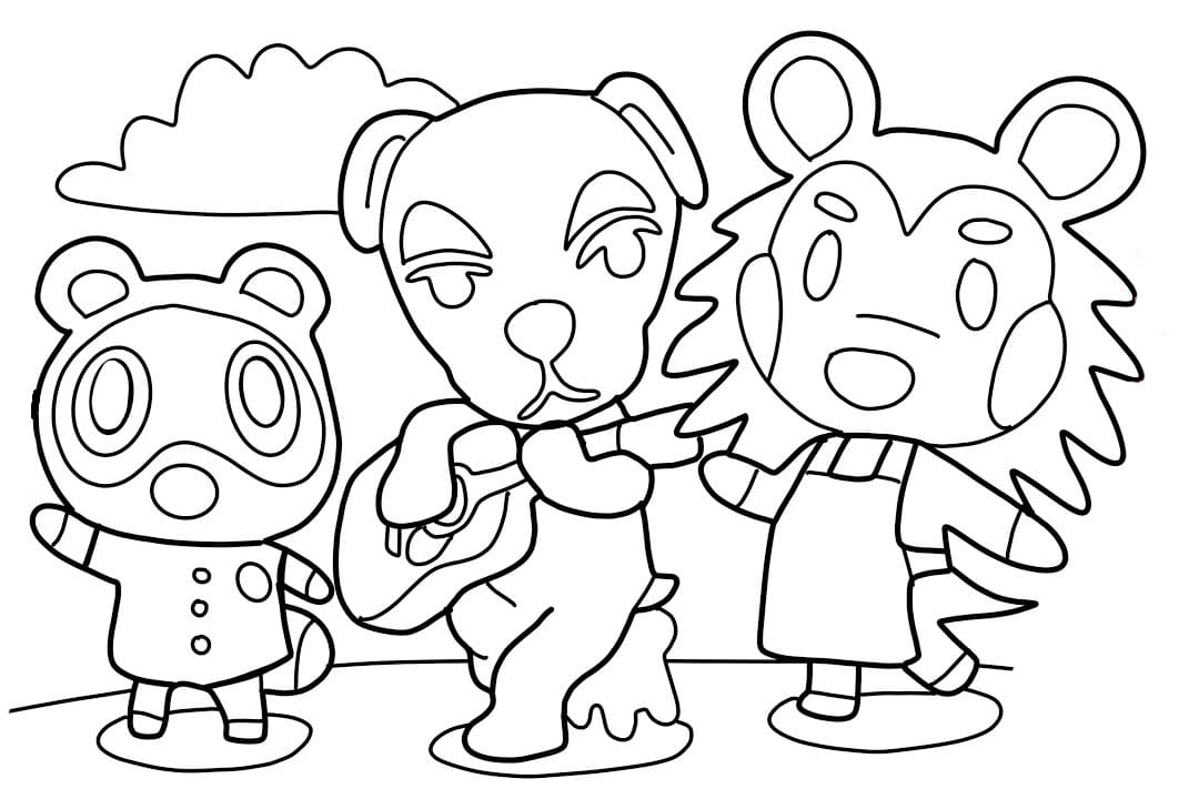 Çocuklar İçin Animal Crossing Boyama Sayfaları 