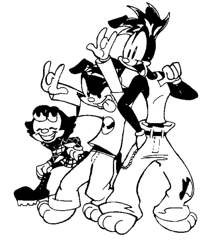 Çocuklar İçin Animaniacs Boyama Sayfaları 