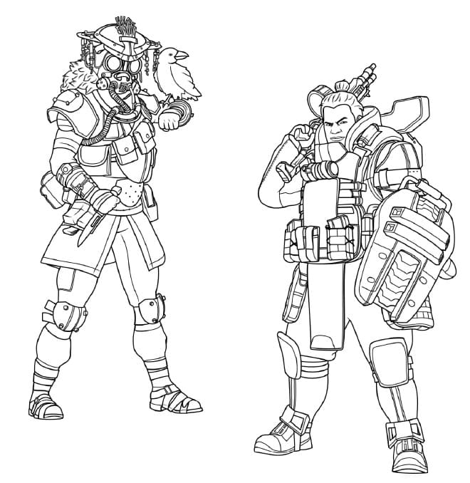 Çocuklar İçin Apex Legends Boyama Sayfaları 