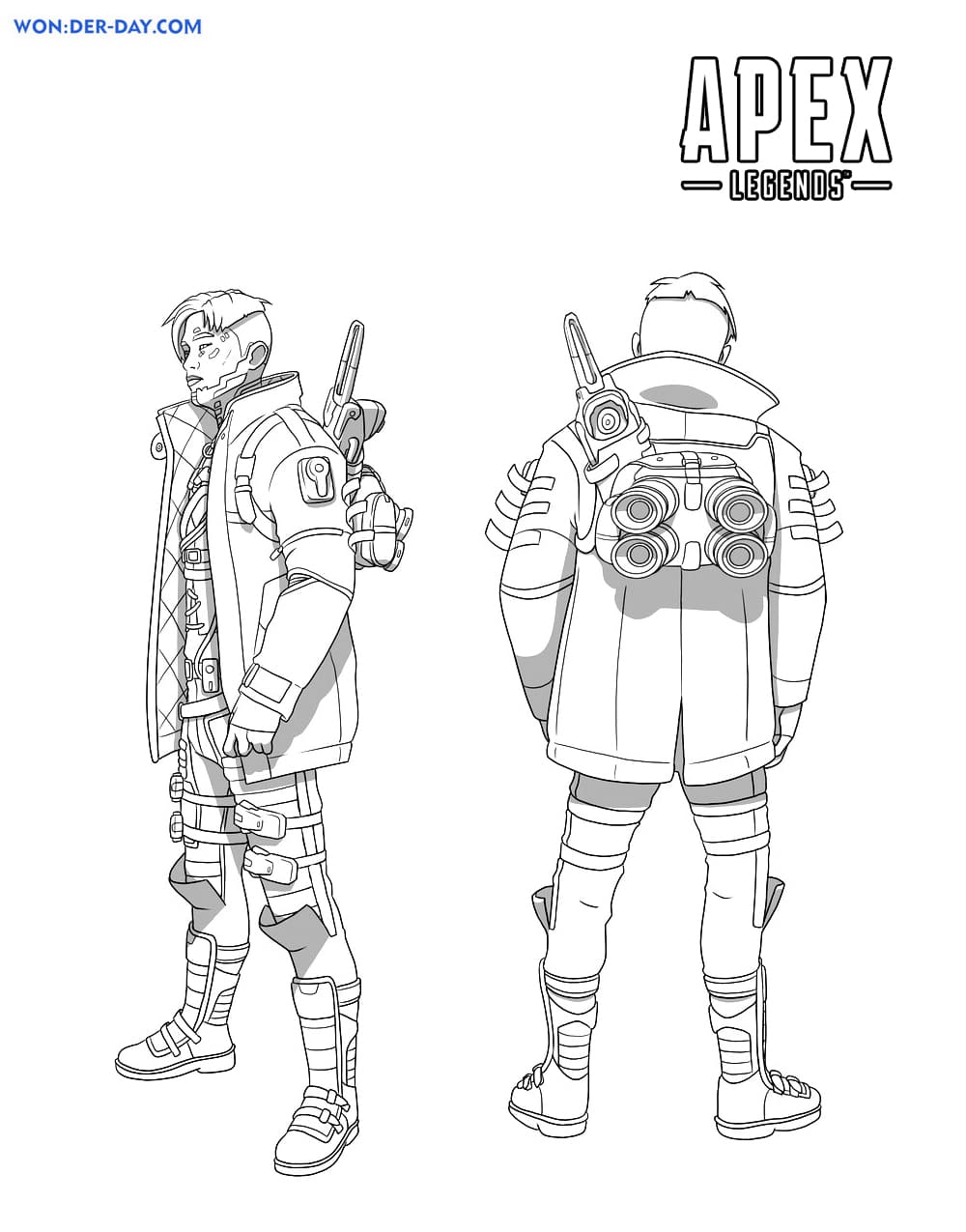 Çocuklar İçin Apex Legends Boyama Sayfaları 