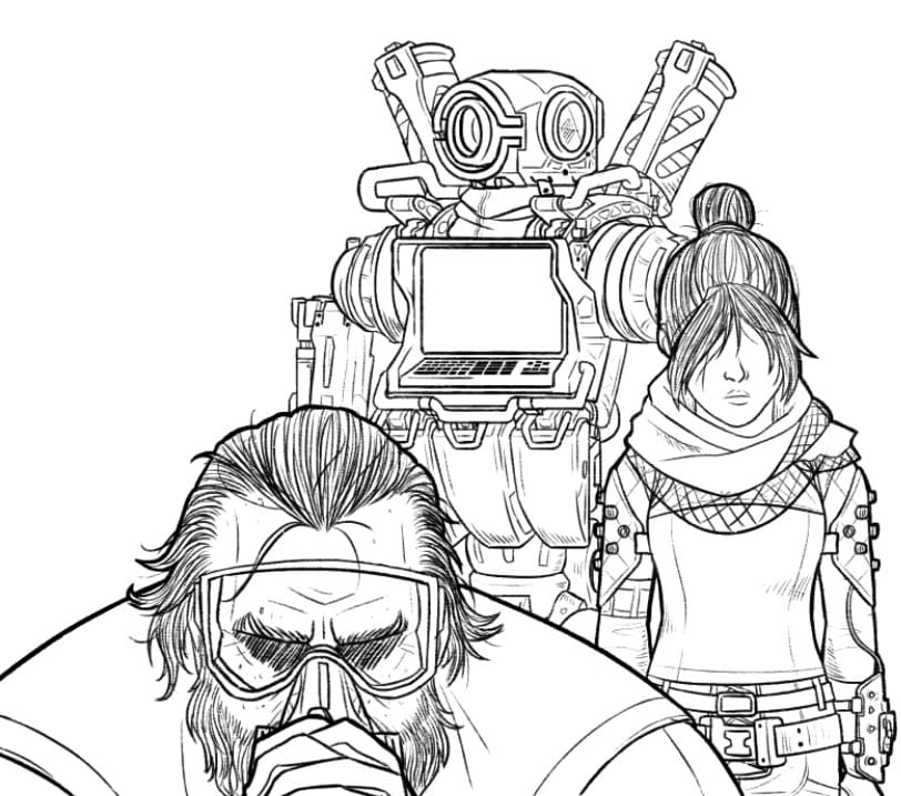 Çocuklar İçin Apex Legends Boyama Sayfaları 