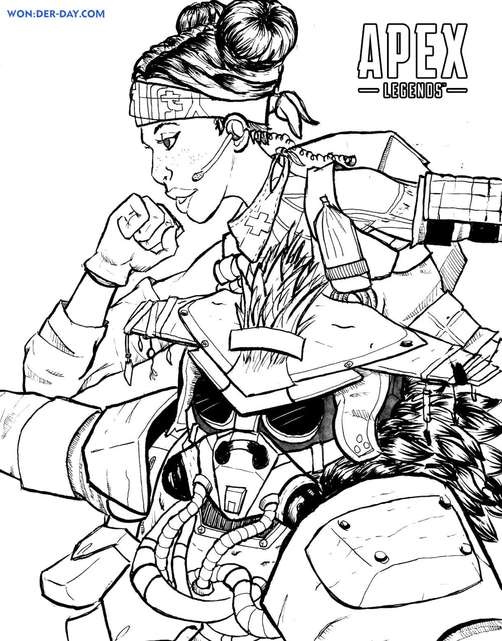 Çocuklar İçin Apex Legends Boyama Sayfaları 
