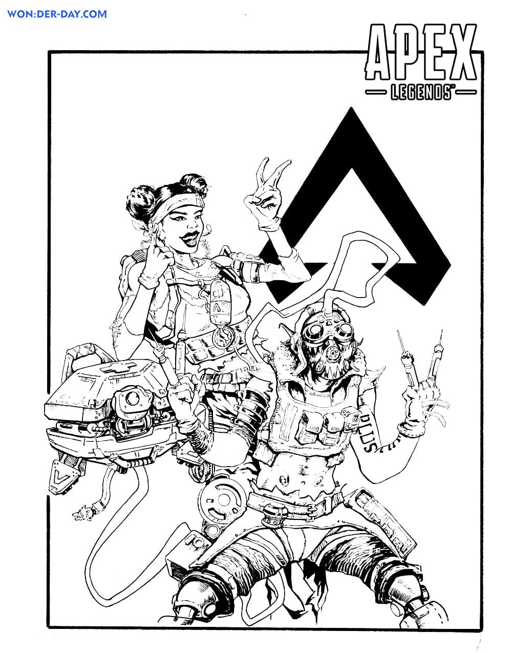 Çocuklar İçin Apex Legends Boyama Sayfaları 