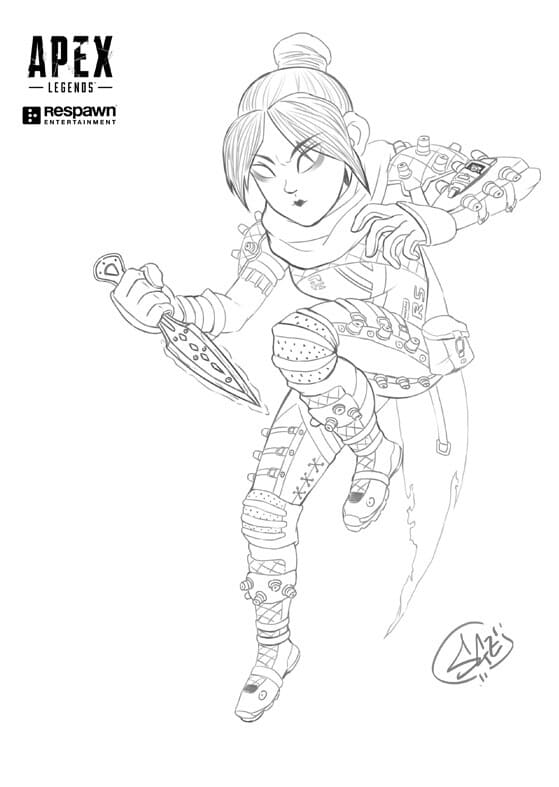 Çocuklar İçin Apex Legends Boyama Sayfaları 