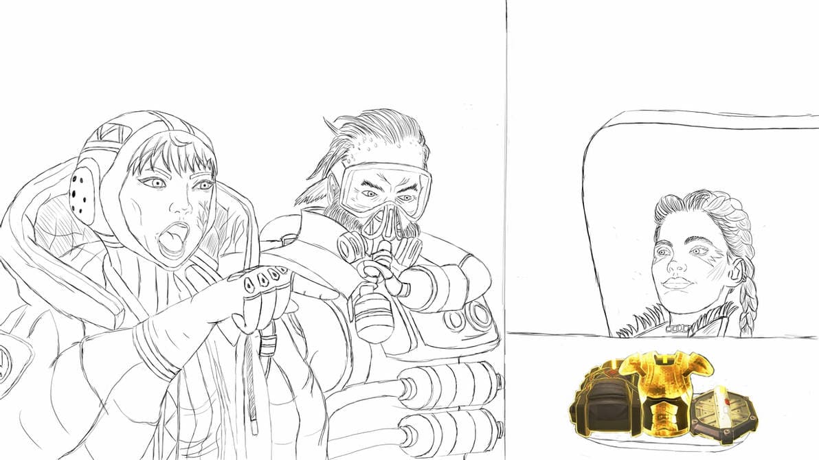 Çocuklar İçin Apex Legends Boyama Sayfaları 