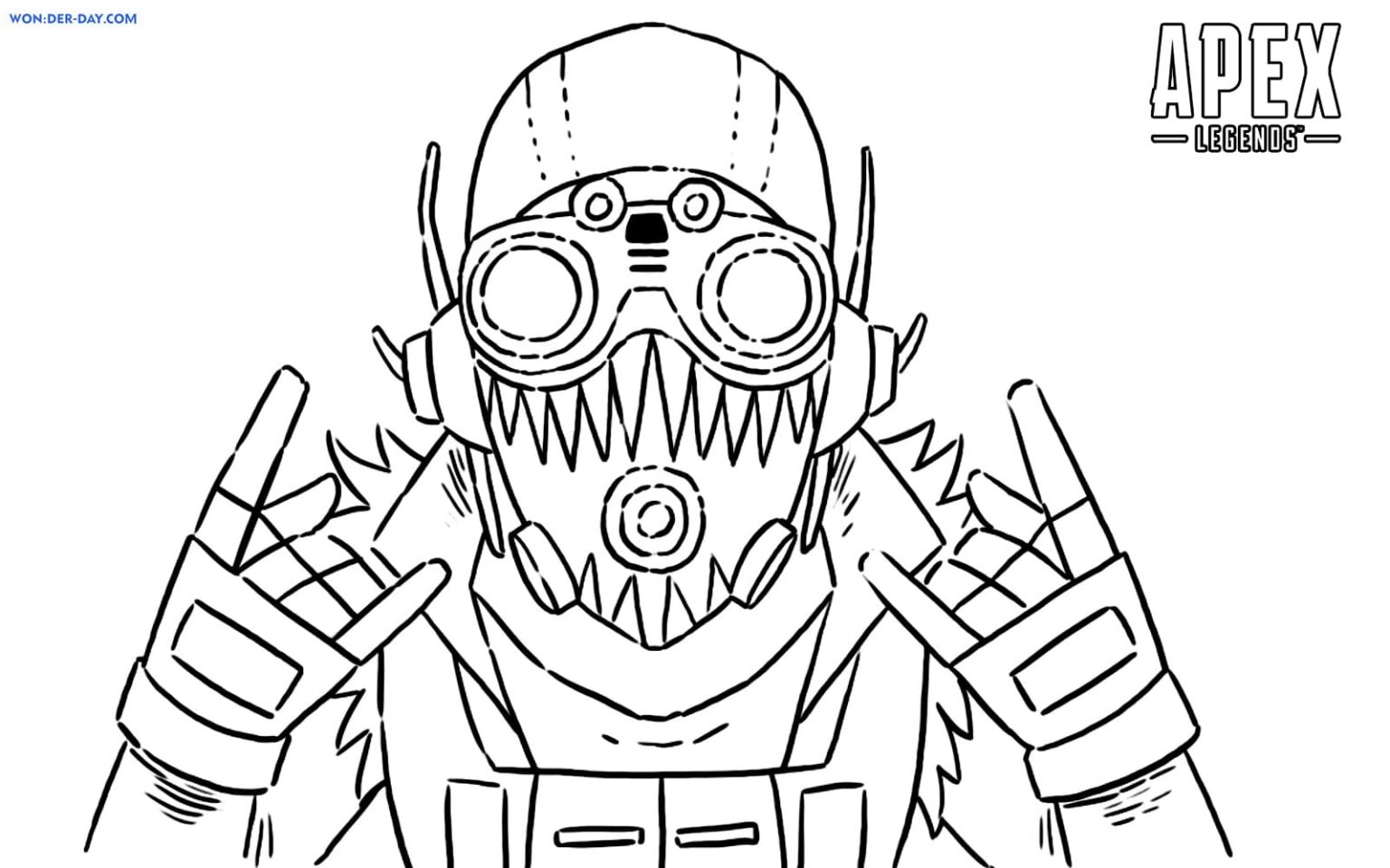 Çocuklar İçin Apex Legends Boyama Sayfaları 