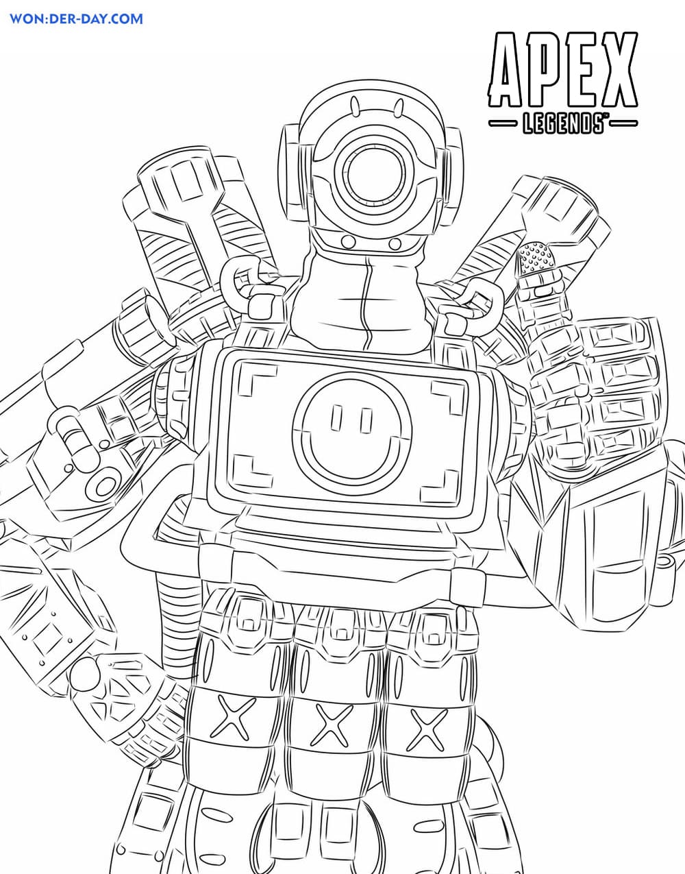 Çocuklar İçin Apex Legends Boyama Sayfaları 